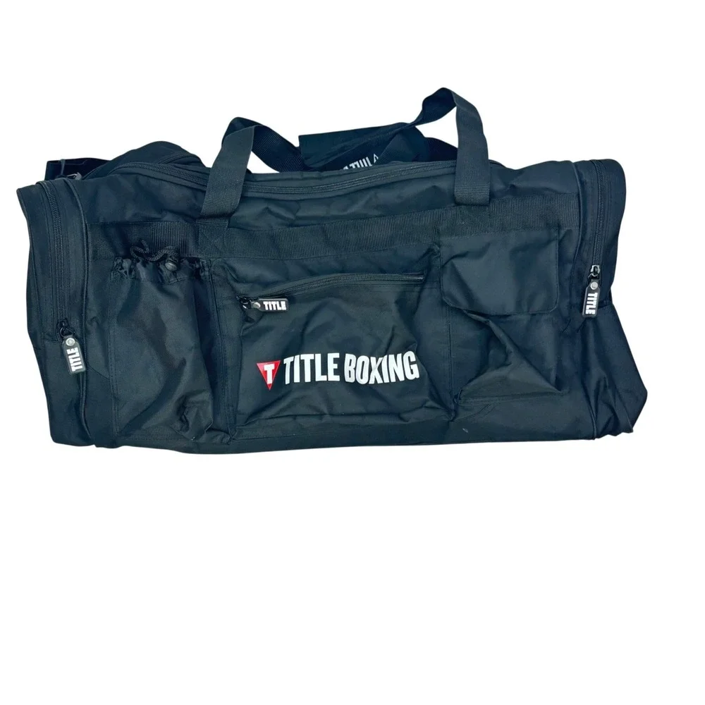 Title Boxing Duffle Bag Black Extra Large Gym Workout Sports Mens OS